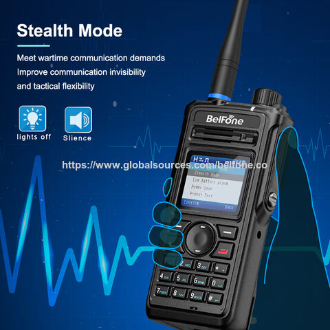 جهاز لاسلكي BP750 IP68 بتقنية DMR ثنائي الاتجاه بالكامل مع نظام تحديد المواقع GPS وبلوتوث - جهاز لاسلكي رقمي احترافي DMR