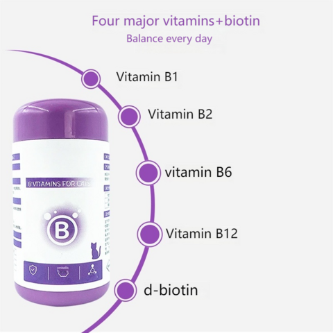 Suplemento Nutricional Balanceado para Gatos con Multivitaminas B para Reforzar la Inmunidad y Apoyo a la Desinfección