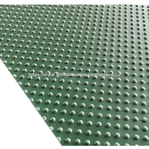 Tapete de Goma Verde con Tachones para Establo de Vacas, Sala de Ordeño, Antideslizante y Antifatiga, Acolchado para Cubículos y Camas de Ganado