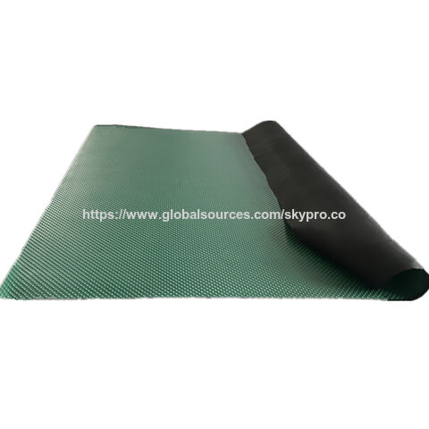 Tapete de Goma Verde con Tachones para Establo de Vacas, Sala de Ordeño, Antideslizante y Antifatiga, Acolchado para Cubículos y Camas de Ganado