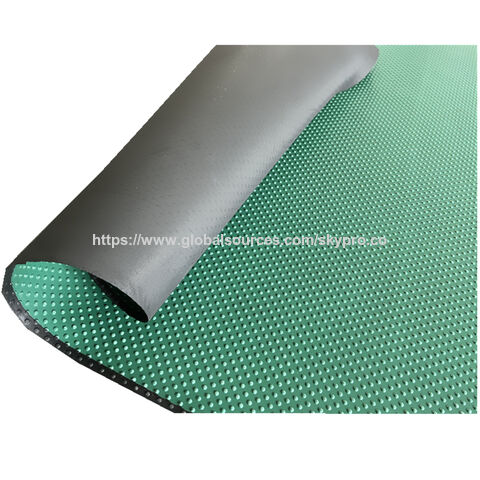 Tapete de Goma Verde con Tachones para Establo de Vacas, Sala de Ordeño, Antideslizante y Antifatiga, Acolchado para Cubículos y Camas de Ganado