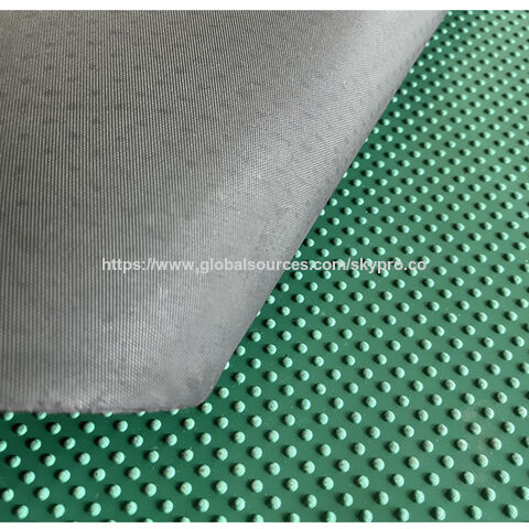 Tapete de Goma Verde con Tachones para Establo de Vacas, Sala de Ordeño, Antideslizante y Antifatiga, Acolchado para Cubículos y Camas de Ganado