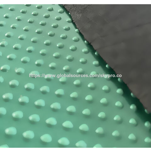 Tapete de Goma Verde con Tachones para Establo de Vacas, Sala de Ordeño, Antideslizante y Antifatiga, Acolchado para Cubículos y Camas de Ganado