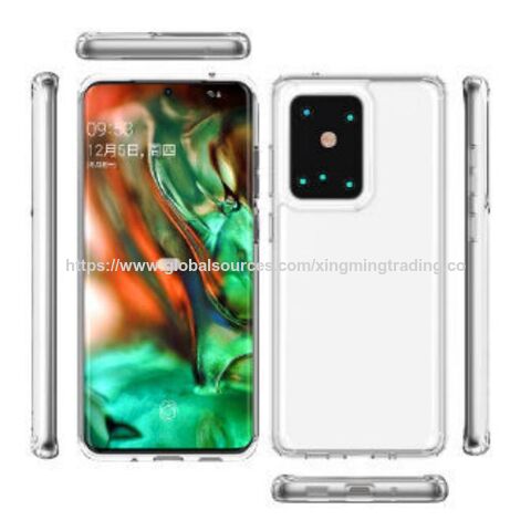 غطاء هاتف شفاف من مادة TPU + أكريليك مضاد للخدش، جراب هاتف محمول مناسب لهواتف iPhone و Samsung