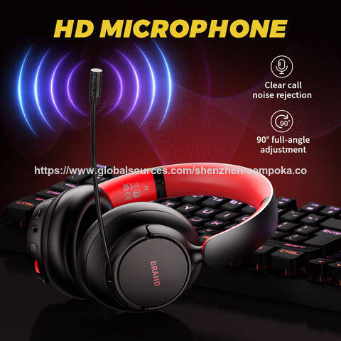 Nouveau Casque Gaming sans Fil Over-Ear 2025 avec Suppression de Bruit ENC pour Jeux