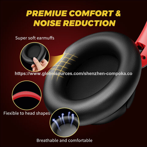 Nouveau Casque Gaming sans Fil Over-Ear 2025 avec Suppression de Bruit ENC pour Jeux