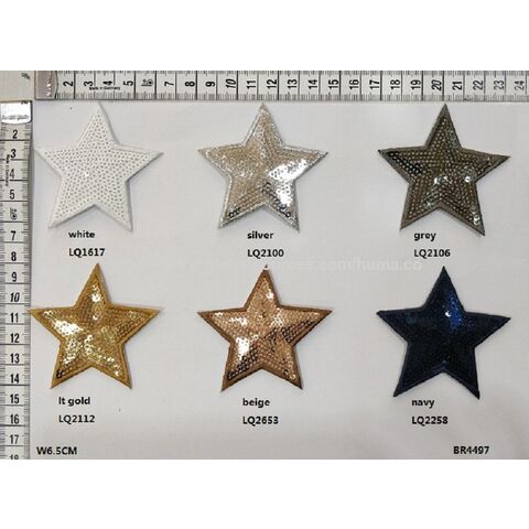 Estrellas Termoadhesivas para Decoración de Manualidades en Prendas, Múltiples Colores Disponibles