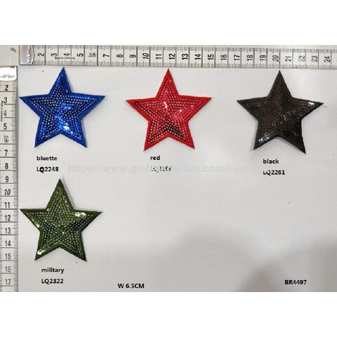 Estrellas Termoadhesivas para Decoración de Manualidades en Prendas, Múltiples Colores Disponibles