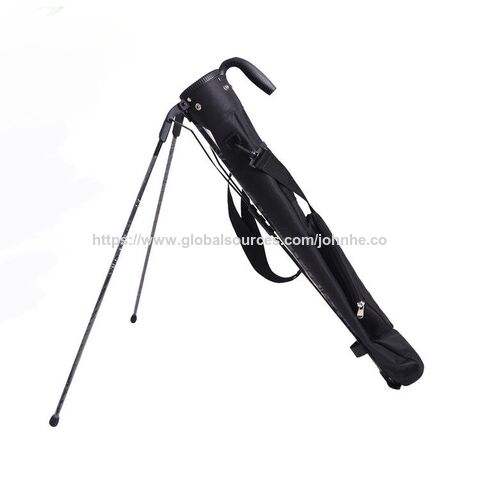 Saco de golfe com suporte, leve, à prova de água, em couro OEM com logótipo personalizado para desporto de golfe