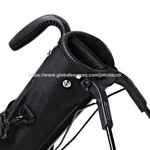 Saco de golfe com suporte, leve, à prova de água, em couro OEM com logótipo personalizado para desporto de golfe