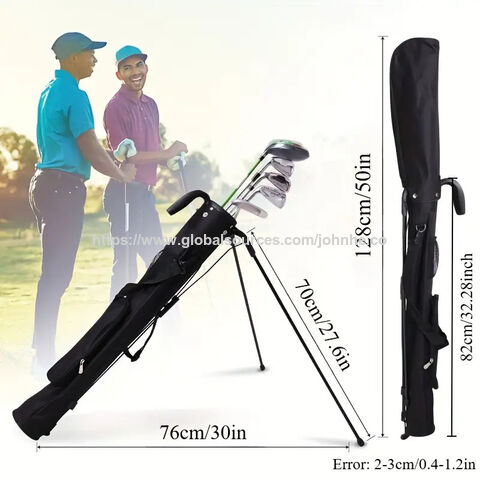 Saco de golfe com suporte, leve, à prova de água, em couro OEM com logótipo personalizado para desporto de golfe