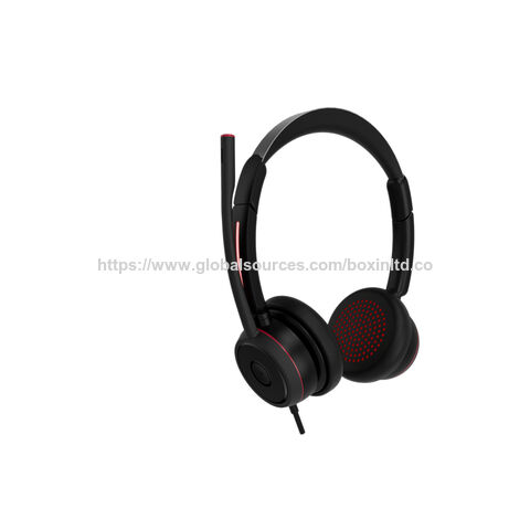 UC-006 Headset für Lieferantenteams mit ANC und ENC Mikrofon, komfortablen Ohrpolstern und Ein-Knopf-Stummschaltung für Büro/PC/Teams & Zoom