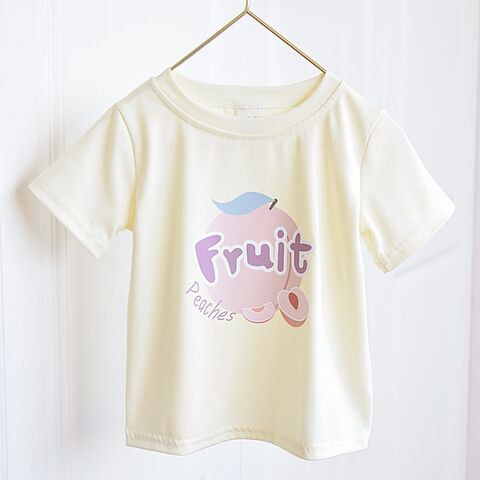 Camiseta de verão de manga curta para meninas - Roupa de verão moderna de meia manga feita de algodão fino, corte folgado