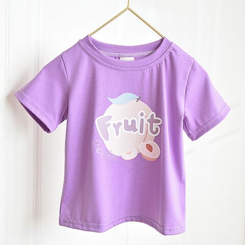 Camiseta de verão de manga curta para meninas - Roupa de verão moderna de meia manga feita de algodão fino, corte folgado