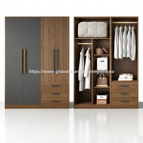 Armoire en Bois sur Mesure Style Moderne - Armoires Portables pour Chambre à Coucher et Mobilier de Maison