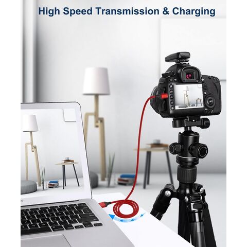 Cable Mini USB de 2 m, USB 2.0 Tipo A a Mini B Cable de Carga Trenzado