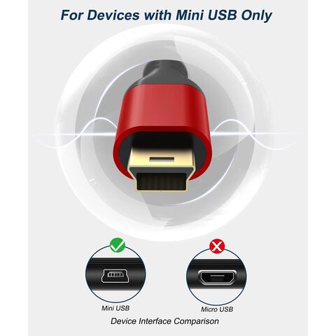 Cable Mini USB de 2 m, USB 2.0 Tipo A a Mini B Cable de Carga Trenzado