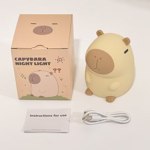 Niedliches Capybara-Nachtlicht, batteriebetrieben - Kinderzimmer-Dekoration, Geschenk für Studenten und Freunde