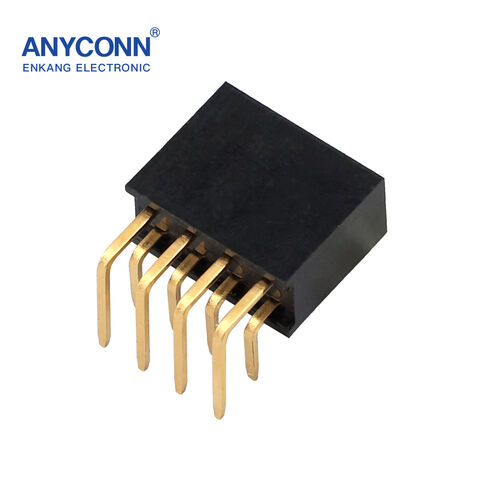 Tira de Pines Hembra de Doble Fila y 90 Grados, Conector Hembra para Placa PCB