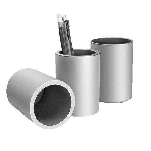 Prix de gros usine, pot à crayons rond de bureau de rangement créatif antidérapant en silicone personnalisable