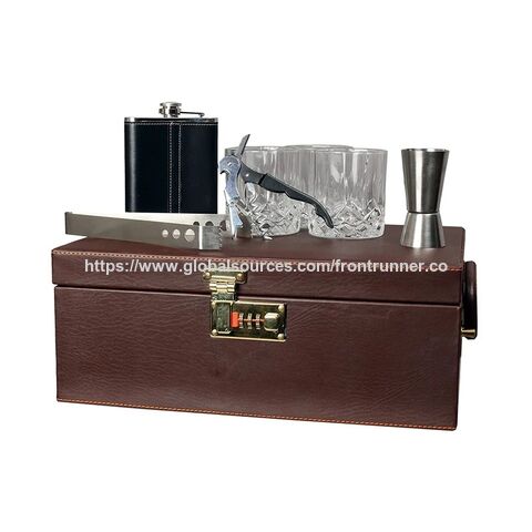 Caja de vino de madera portátil de alta calidad, personalizada de fábrica BSCI, caja de vino de cuero, caja de vino portátil, bar de vino personal para viajes