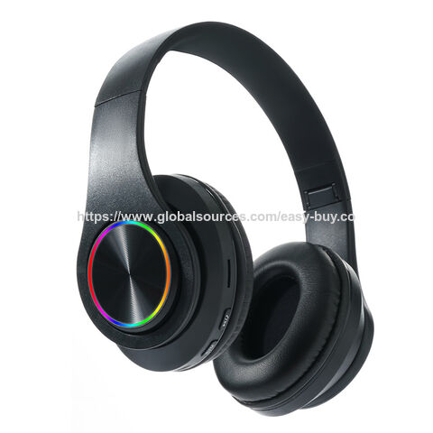Fones de ouvido estéreo Bluetooth, fones de ouvido sem fio leves, dobráveis, com cartão, fones de ouvido Bluetooth montados na cabeça