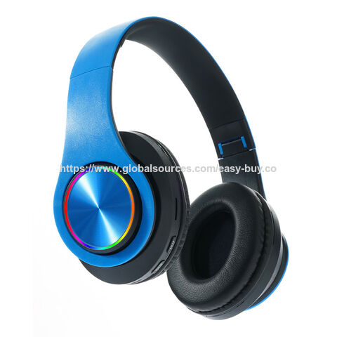 Fones de ouvido estéreo Bluetooth, fones de ouvido sem fio leves, dobráveis, com cartão, fones de ouvido Bluetooth montados na cabeça