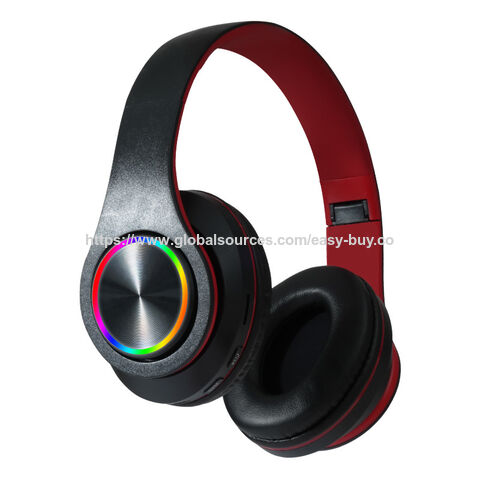 Fones de ouvido estéreo Bluetooth, fones de ouvido sem fio leves, dobráveis, com cartão, fones de ouvido Bluetooth montados na cabeça