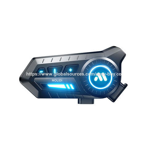 Headset Bluetooth para Capacete de Moto com Bateria de Longa Duração, Headset Integrado para Capacete Fechado de Moto com Graves