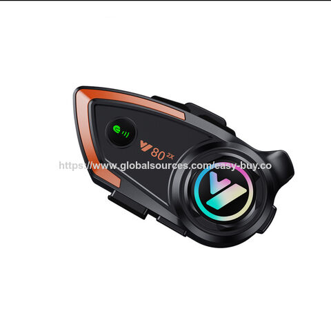 Headset Bluetooth para Capacete de Moto com Bateria de Longa Duração, Headset Integrado para Capacete Fechado de Moto com Graves