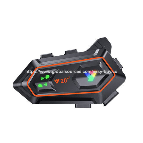 Headset Bluetooth para Capacete de Moto com Bateria de Longa Duração, Headset Integrado para Capacete Fechado de Moto com Graves