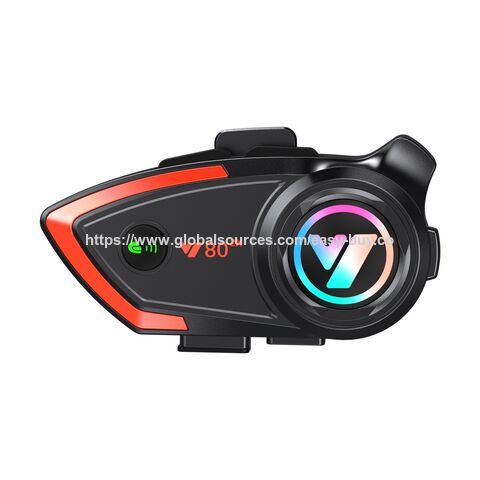 Headset Bluetooth para Capacete de Moto com Bateria de Longa Duração, Headset Integrado para Capacete Fechado de Moto com Graves