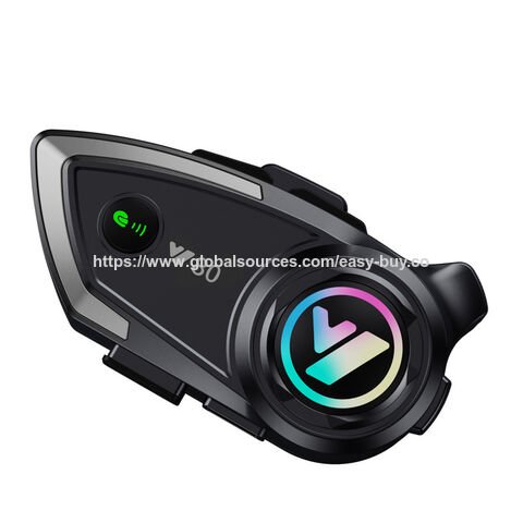 Headset Bluetooth para Capacete de Moto com Bateria de Longa Duração, Headset Integrado para Capacete Fechado de Moto com Graves