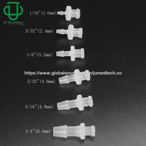 Robinet d'arrêt médical en forme de L 1/8 3/16 pouce, raccord de tuyau en plastique à coude, connecteur Luer Lock femelle
