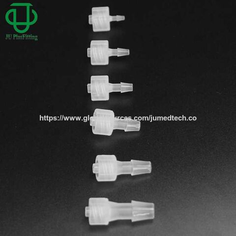 Robinet d'arrêt médical en forme de L 1/8 3/16 pouce, raccord de tuyau en plastique à coude, connecteur Luer Lock femelle