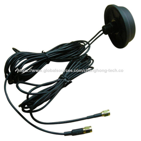 Antenne LTE 2 en 1 à Montage par Vis sur Toit 1-4 dBi avec Câble RG174 et Connecteur SMA