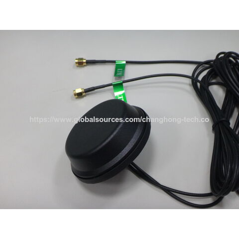 Antenne LTE 2 en 1 à Montage par Vis sur Toit 1-4 dBi avec Câble RG174 et Connecteur SMA