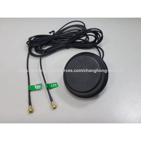 Antenne LTE 2 en 1 à Montage par Vis sur Toit 1-4 dBi avec Câble RG174 et Connecteur SMA