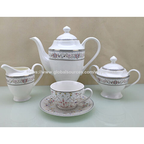 Açucareiros de porcelana fina premium por atacado, 300ml, pote de cerâmica com design clássico e elegante, próprios para máquina de lavar louça, micro-ondas e alimentos