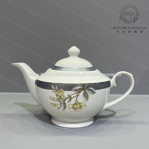 Açucareiros de porcelana fina premium por atacado, 300ml, pote de cerâmica com design clássico e elegante, próprios para máquina de lavar louça, micro-ondas e alimentos
