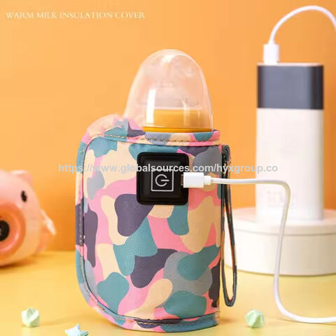 Calentador USB de Leche y Agua para Cochecito, Bolsa Aislante, Calentador de Biberones para Bebé, Suministros Seguros para Niños para Viajes al Aire Libre para Bebés