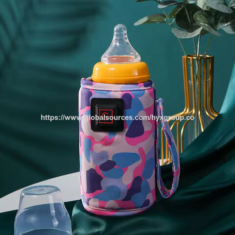 Calentador USB de Leche y Agua para Cochecito, Bolsa Aislante, Calentador de Biberones para Bebé, Suministros Seguros para Niños para Viajes al Aire Libre para Bebés