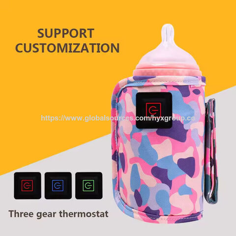 Calentador USB de Leche y Agua para Cochecito, Bolsa Aislante, Calentador de Biberones para Bebé, Suministros Seguros para Niños para Viajes al Aire Libre para Bebés