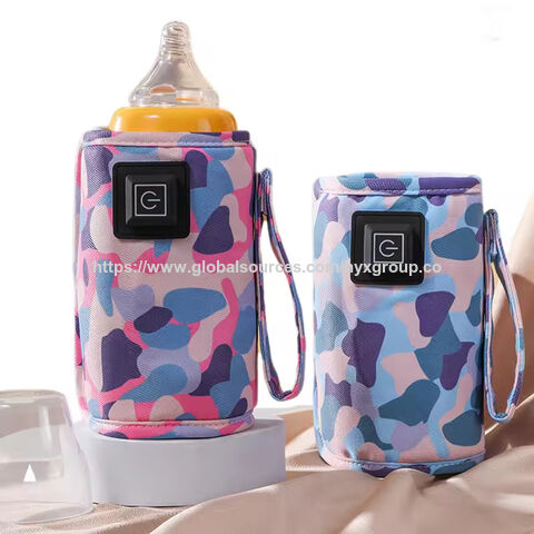 Calentador USB de Leche y Agua para Cochecito, Bolsa Aislante, Calentador de Biberones para Bebé, Suministros Seguros para Niños para Viajes al Aire Libre para Bebés