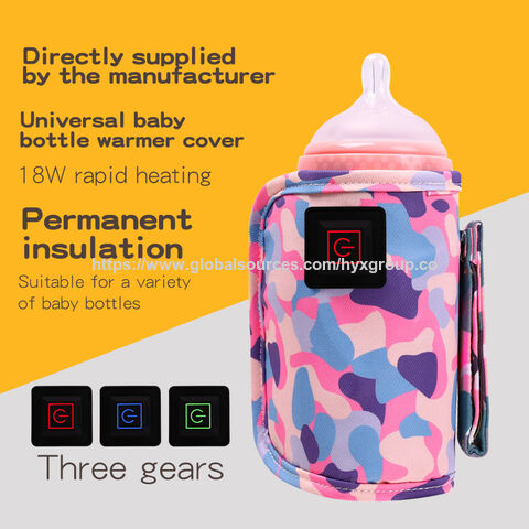 Calentador USB de Leche y Agua para Cochecito, Bolsa Aislante, Calentador de Biberones para Bebé, Suministros Seguros para Niños para Viajes al Aire Libre para Bebés