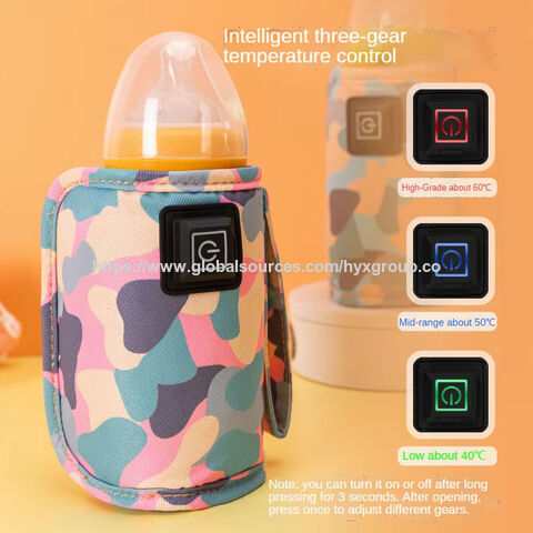 Calentador USB de Leche y Agua para Cochecito, Bolsa Aislante, Calentador de Biberones para Bebé, Suministros Seguros para Niños para Viajes al Aire Libre para Bebés