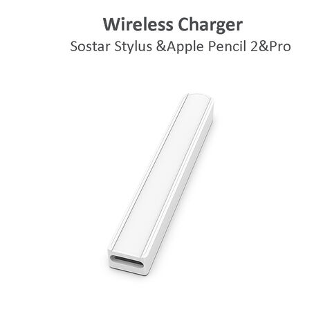 Carregador Sem Fio Portátil com Certificados CE ROHS REACH para Caneta Stylus Sem Fio Apple Pencil