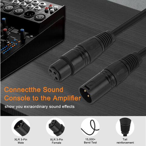 Cable de micrófono XLR macho a hembra de 3 pines de alta calidad para altavoz de audio