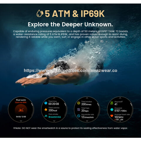 KOSPET TANK T3 Reloj Inteligente Robusto Original Certificado por US MIL-STD 810H de 15 Elementos Reloj Inteligente Impermeable