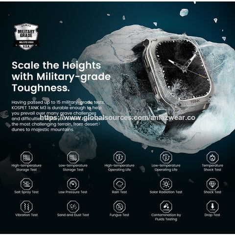 Reloj Inteligente Impermeable KOSPET TANK M3 de Fábrica, 480mAh, 5ATM e IP69K, Calidad con Seguimiento GPS, Pulsera Inteligente